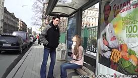 Casual teen sex with pickup fan Christie B who knows the drill perfectly.