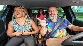 Brunette Renata Carvalho Joins After Hitchhiking for First Assplay