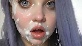 anime face painting with 100 ai facials feels unreal to me