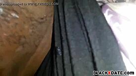 Black couple homemade tape captures their intimate moments in a private setting.