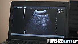 Big Cock Doctor Probes Small Teen 18+ Boy's Ass with Hard Dick.