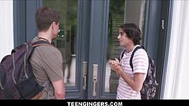 petite redhead alexa nova with two boys