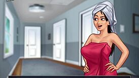 Watching sexy Jamie sneak into the shower feels wild.