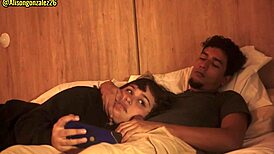 Watching Netflix with my stepsister, but I couldn't resist shoving my cock in her mouth, almost getting caught