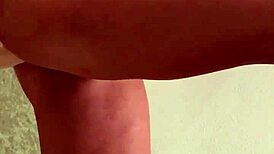 My horny step sister fucks herself in the shower with double penetration