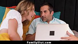 Anya convinces clara for first sexual experience with stepdad