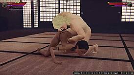 Hey, rien and brittany wrestle naked in 3d, getting into oral, masturbation, and doggystyle action! 😏