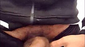 Wow, gym bathroom action with sheer views!