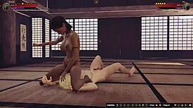 Hey, rien and brittany wrestle naked in 3d, getting into oral, masturbation, and doggystyle action! 😏