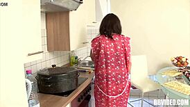 Busty German BBW slams a hard cock with her massive tits. The tattooed milf craves rough fucking.