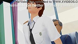 deans pet femboy got fucked hard by school dean in wild session. never thought id see such raw action in 3d cartoon style.