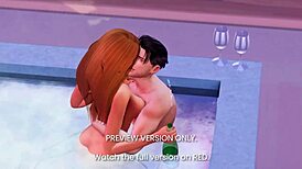 Hot Tub Romance In 3D Hentai Preview