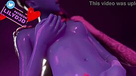 Detailed 3D Hentai of Linx and Joey in Lesbian Fortnite Porn Scene
