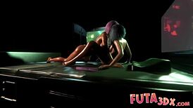 Futa3DX: Busty Futa Babe in Cartoon Adventure