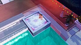 Hot Tub Romance In 3D Hentai Preview