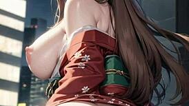 3D Hentai Teen With Monster Cock Gets Fucked And Masturbates While They Watch