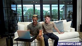 You Can Never Tell Stepmom About This - Stepdad And Stepson Bareback Gay Fucking