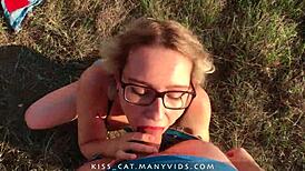 Picked up a teen hitchhiker for real outdoor banging