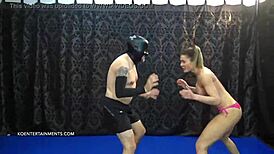 Kitana Lur battles Redmask in a quick chess wrestling showdown