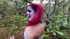 Oh No, The Scarecrow Takes It In The Ass! Halloween Outdoor Anal