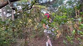 Oh No, The Scarecrow Takes It In The Ass! Halloween Outdoor Anal