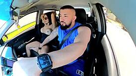 naughty passenger drives uber driver wild