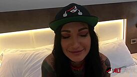 tattooed adel asanti slurping on a massive cock, damn! 😍