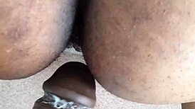 Juicy Lesbian Pussy Bent Over in Shower!