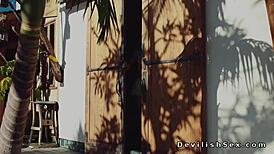 Stunning blonde enjoys intimate moment with partner in shaved scene