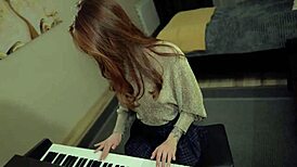 Pretty redhead teen 18+ unleashes passion in sensual serenade