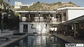 Brunette Tushy Chanel craves anal with riding and blowjobs