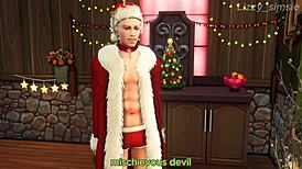 Tav Rides Astarion Cowgirl For Pleasure On Christmas Eve In Sims 4