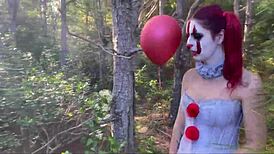 Oh No, The Scarecrow Takes It In The Ass! Halloween Outdoor Anal