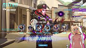 Vtuber Lewdneko gets spanked while playing Overwatch, part 2