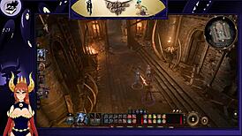 Baldur's Gate 3: Lex's Lewd Adventure Part 4 features a brunette with big tits in hentai scenes