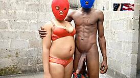 redhead mature stepmom secretly sucks and fucks stranger's big black cock upstairs