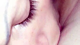 I’m devouring my step sister’s juicy unshaved pussy in a steamy homemade clip.