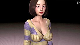 Perfect doll in hentai 3d game!