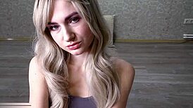 POV Sexy Girl Sucks Big Dick After Work, Takes Cum in Mouth