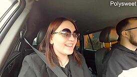 hey, wanna see this hot blowjob in the car before cheeky public pegging with loud moans?