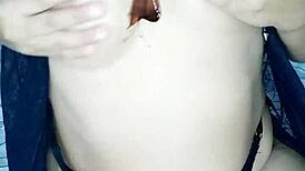 Feeling lonely, I start touching myself, look at my full tits