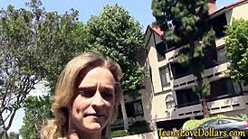 Teen 18+ Facialized for Pay in High Definition Outdoor Reality Blowjob