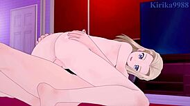 Klara and nonna intense sex in girls und panzer hentai with big tits and creampie