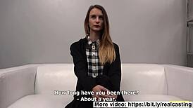 The beautiful model screamed during bent over sex.