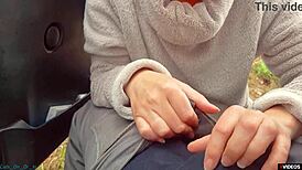 Highway Milf Whore Gives Blowjob with Face Cumshot