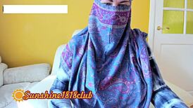 Persian wife with BIG TITS in hijab does wild Muslim webcam SEX.