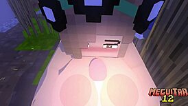 Old Video Reunion in Minecraft with Anime Characters and Big Tits!