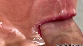 i gave a blowjob while he watched porn on my laptop, tons of cum in mouth