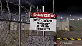 Strap-On Action with Horny Blonde Lesbian in Restraints