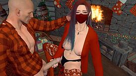 New Years Eve Sex with an Asian Woman in 3D Animation